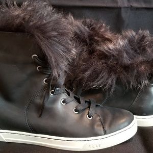 Leather Hi Top Sneakers